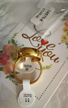 YOBEST-Anillo de boda de acero inoxidable para hombre y mujer, sortija de boda, Color dorado, 2018