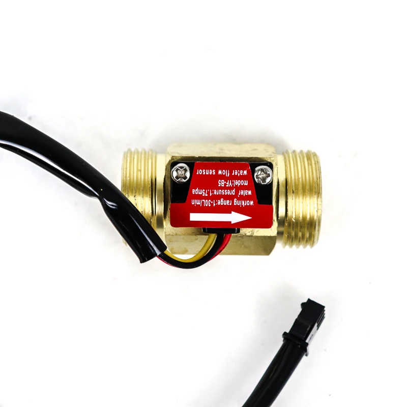 Copper Water Flow Sensor NPN Output Hall High-precision Turbine Flowmeter 6 Poin