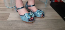 Sandalias de Frozen para niñas, zapatos para fiesta de baile, sandalias de princesas de niñas, zapatos de tacón alto brillantes