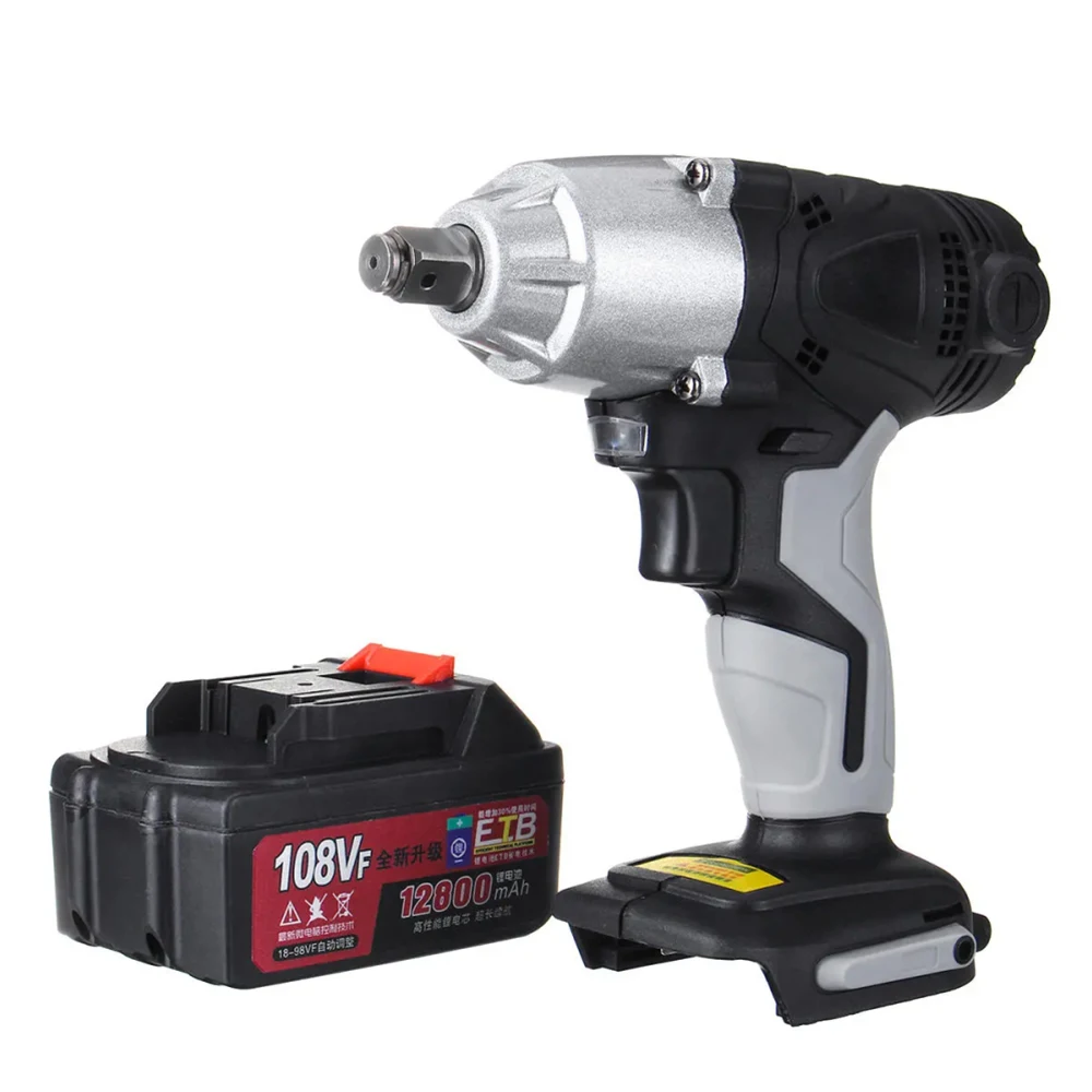 

ALLSOME 108VF Cordless Electric Impact Wrench Socket Wrench 12800mAh Li-ion Battery Hand Drill Installation HT2958