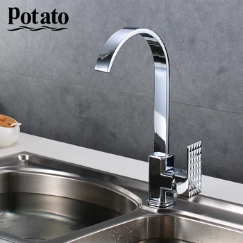 

Potato Kitchen Faucet Hot and Cold Water Mixer kitchen sink faucet Water mixer Tap 360 Degree Rotation p40226-
