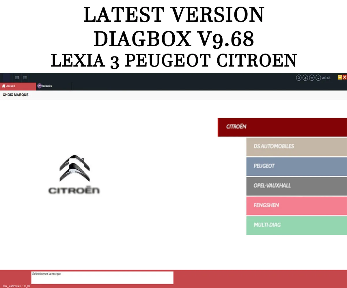 DIAGBOX v9.68 последняя полная работа для диагностики и программирования Citroen Lexia 3 Peugeot
