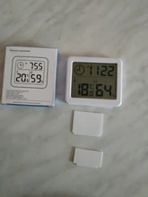 Termómetro multifunción higrómetro, Monitor electrónico automático de temperatura y humedad, reloj con pantalla LCD grande de 3,2 pulgadas