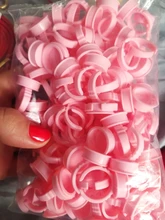 100 Uds desechables pegamento anillo pegamento para extensión de pestañas taza contenedor de plástico maquillaje permanente pigmento accesorios de