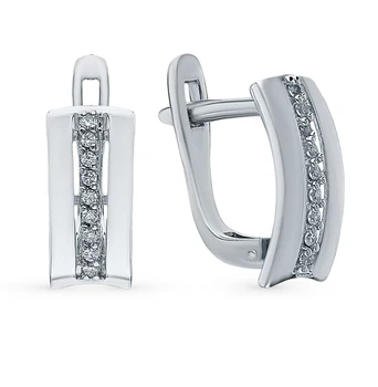 

Silver earrings with cubic zirconia sunlight sample 925
