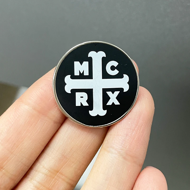 My Chemical Romance Enamel Pin Black Mcrx Logo Badge Music Band Rock Brooch Backpack Decoration