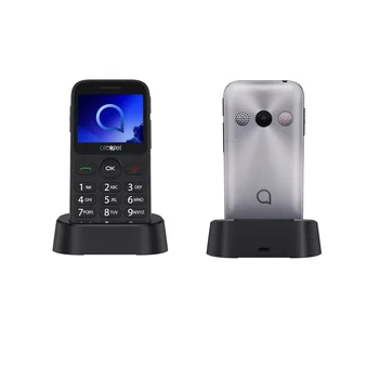 

Alcatel 2019G silver Feature Phone elderly large keys Buttons SOS FM Radio Camara 2 Mpx Bluetooth Micro SD batery 970