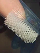 Cepillo de dientes de silicona para dedos de bebé + caja, cepillo de dientes de silicona suave transparente para niños, cepillo de limpieza de goma para bebés