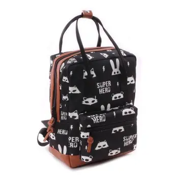 

KIDZROOM Backpack breast-black and White Super Héros