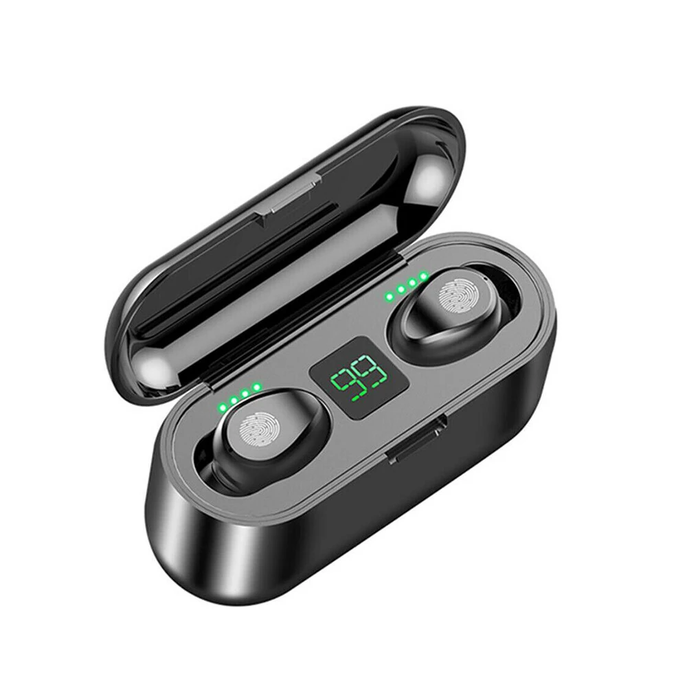 New F9 Wireless Bluetooth 5.0 Earphone TWS HIFI Mini In-ear Sports Running Headset Support iOS/Android Phones HD Call |