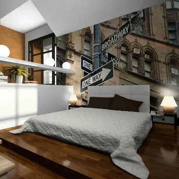 

Wall mural-all roads lead to Broadway - 300x231 cm