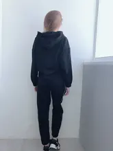 Women Suit Hoodies Amii Sport Cotton Pants Autumn Female Winter Causal Minimalism 12030276