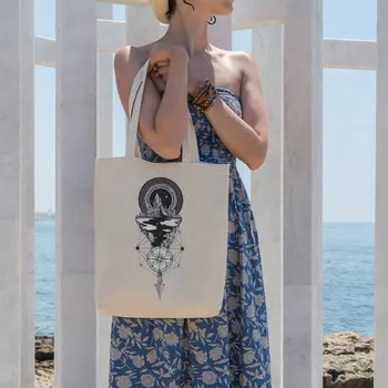 

Angemiel Bag Nature Compass River Motifs Cloth Bag