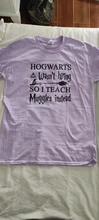 Hogwarts no contratación así que enseñar Muggles en T camisa regalo camisetas camisas 90s estética Potter Tops A-644
