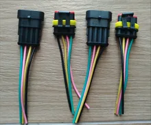 Juego de conectores eléctricos para coche y motocicleta, 1 AMP, 1P, 2P, 3P, 4P, 5P, 6P, impermeables, macho, hembra, con arnés de Cable