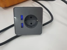 Adapter Charging-Socket Socket-Pow Glass-Panel Wall-Charger Eu-Plug Jiubei Crystal White