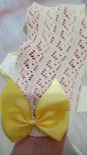 Los niños de estilo real de colores de caramelo arco hasta la rodilla calcetines bebé niño Bowknot en calcetines chico es hueco calcetines Sox