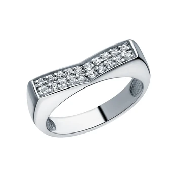 

Silver ring with cubic zirconia sunlight sample 925