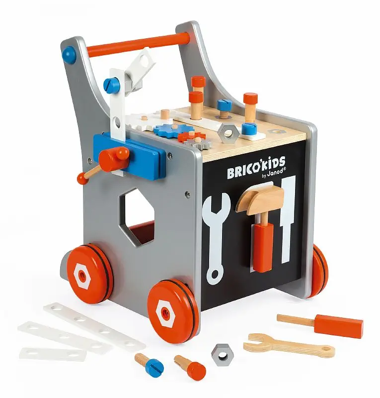Trolley-Barrow &quotBrico'Kids&quot with a set of magnetic tools: 25 accessories |