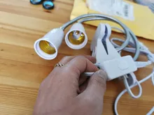 Light-Socket Base Desk-Lamp-Holder Gooseneck Clip-On-Cable Us-Plug On-Off-Switch Flexible