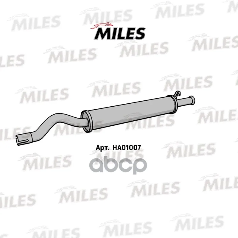 Резонатор Audi 80 1.6-2.0 91-96 Алюминизированный Miles Ha01007 Miles арт. HA01007