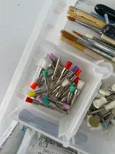 Cuenco para brochas de nailon para pulir Dental, cepillo de Prophylaxis Dental para MANGO de contraángulo, transparente, 100 Uds.