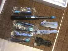 SEAGO-cepillo de dientes eléctrico recargable, compra uno y obtén uno gratis, 4 modos de viaje, con 3 cabezales, regalo