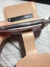 Monedero con estampado de dibujos animados para mujer, cartera pequeña de cuero con cremallera, estilo coreano, monedero plegable, regalo para chicas Kawaii