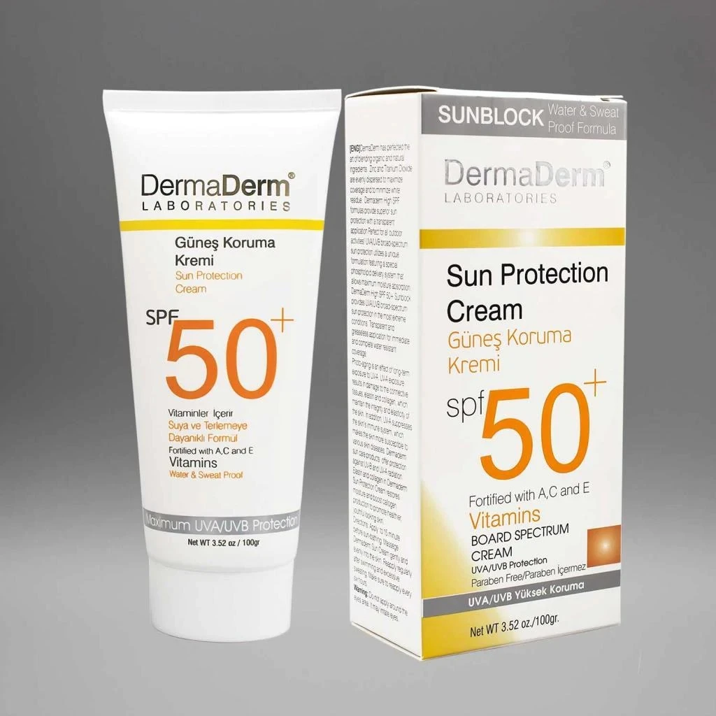 Dermaderm 50 Spf Sunscreen Cream Contain High Protection Factor Uva And Uvb 100 Ml Suitable For All Skin Types Sunscreen Aliexpress