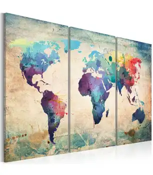 

Picture-colorful map-Triptych
