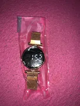 Relojes magnéticos digitales de lujo para mujer, de acero inoxidable, dorado, rosa, LED, de cuarzo, femenino