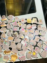 100 unids/pack Kawaii grueso gato diario impermeable decorativo papelería pegatinas artesanales Scrapbooking DIY álbum diario