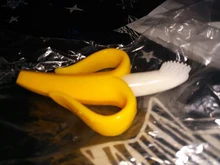 Cepillos dentales de entrenamiento de silicona para bebé, sin BPA, forma de plátano, mordedor seguro, juguetes para morder, anillo de dentición, regalo para mordedor de bebé