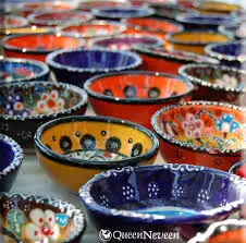 444-Anatolian Turkish Ottoman Japanese Decorative Ceramic Bowls Set of 3 Turkish Small Finger Serving Bowls Turkish Iznik Raised Handmade Porcelain Bowl Rice Bowls Made in Turkey Christmas Gift
