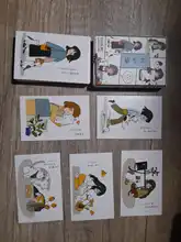 Mini tarjeta postal Lomo de gato y yo, juego de 28 hojas, tarjeta de felicitación, Sobre Carta de cumpleaños, regalo, tarjeta de mensaje