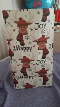 Gift-Bags Boxes Guests-Packaging Merry-Christmas Deer Candy Stickers No Party with Snowflakes