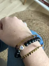 Pulseras de la amistad con cuentas de nombre y letra inicial de A-Z para hombre y mujer, pulsera de cuentas de piedra mate Natural de 8mm, regalos de joyería para pareja