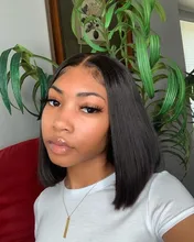 Rosabeauty-Peluca de cabello humano Remy para mujeres negras, 4x4 postizo Frontal de encaje, 28 y 30 pulgadas, pelo liso brasileño predespuntado