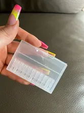 Caja de almacenamiento de plástico con 20 ranuras para broca de uñas, contenedor de cortadores para manicura, accesorios para uñas, herramienta artística