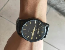 OLEVS-Reloj clásico de cuarzo para hombre, resistente al agua, correa de cuero, informal, Popular, de negocios