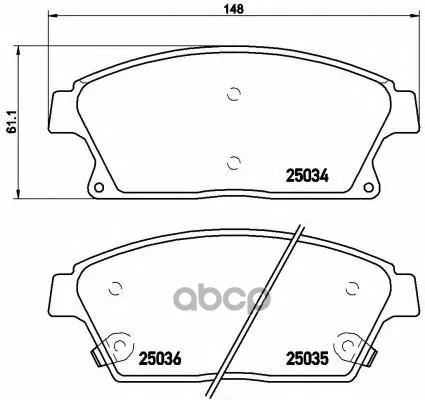 Колодки Тормозные Chevrolet Cruze/Opel Astra J 16" 10- Передние Brembo P59077 Brembo арт. P59077