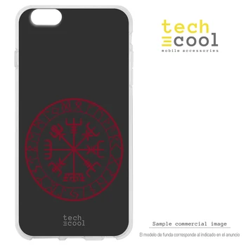 

FunnyTech®Silicone stand case for IPhone 5/5S/Viking symbol tag BE mythology Nordica Black