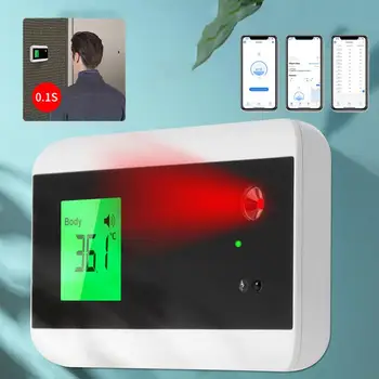 

Forehead Thermometer Fixed Wall Non-Contact Infrared Wireless Temperature LCD Display Fahrenheit Celsius High Precision