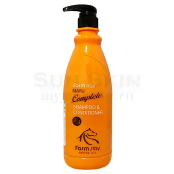 

Shampoo-conditioner for hair with horse oil farmstay Jeju Mayu complete shampoo conditioner