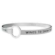 

KIDULT 316L STAINLESS STEEL BRACELET, "WINGS TO SHOW..." 731348-PHYLOSOPHY