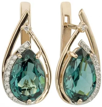 

Aloris earrings with tourmaline and cubic zirconia in red gold
