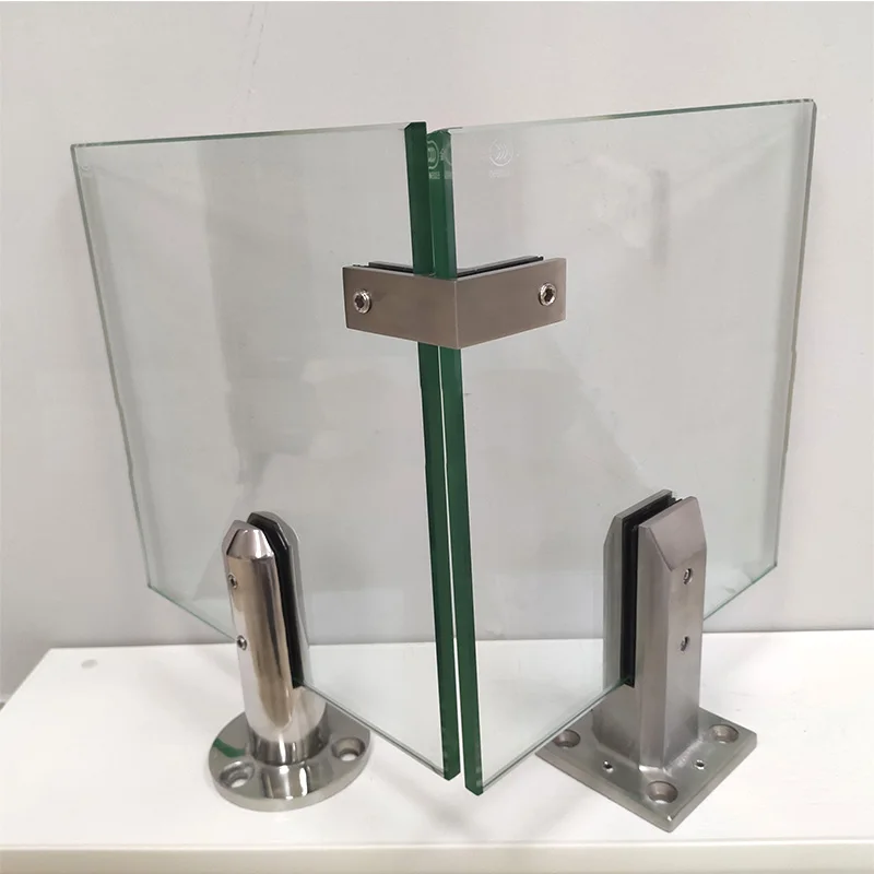Customize Stainless steel glass clips are used for straightening stairs and guardrail glass to prevent shaking and collision