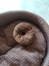 Donut Pet Toy Dog Chew Throw Toys Sightly Lovely Ice Cream Puppy Cat Squeaker Quack Sound