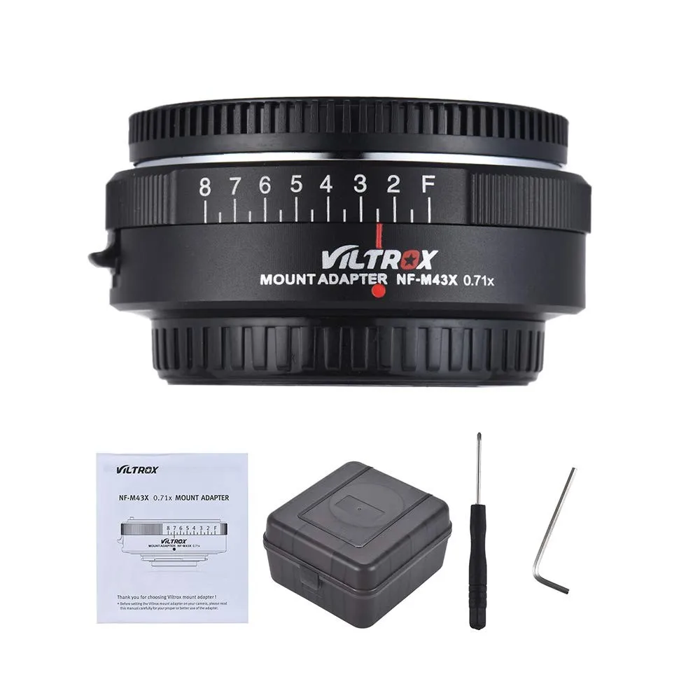 Viltrox NF-M43X 0.71x фокусное скоростной редуктор переходник для бустера Turbo диафрагмы для Nikon объектив M4/3 камера GH5 GH5GK GH85GK GF4 GX7