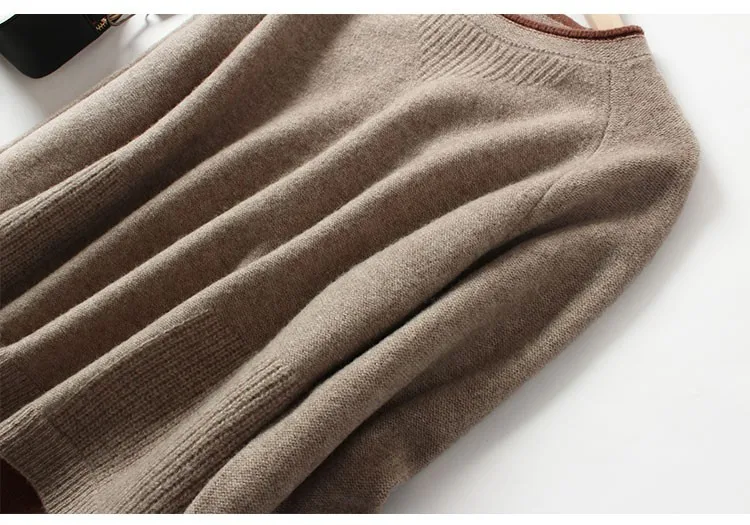 BELIARST/Новинка года; осенне-зимний свитер; Женский пуловер с круглым вырезом; Свободный Повседневный кашемировый свитер большого размера